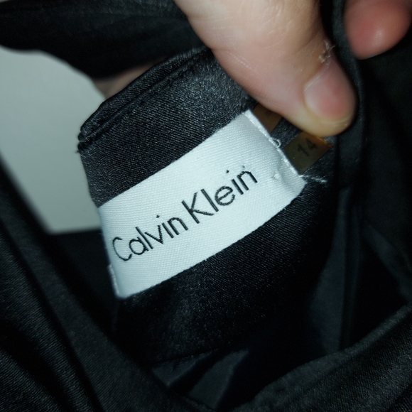 Calvin Klein Long Black Lace Dress - Picture 14 of 15